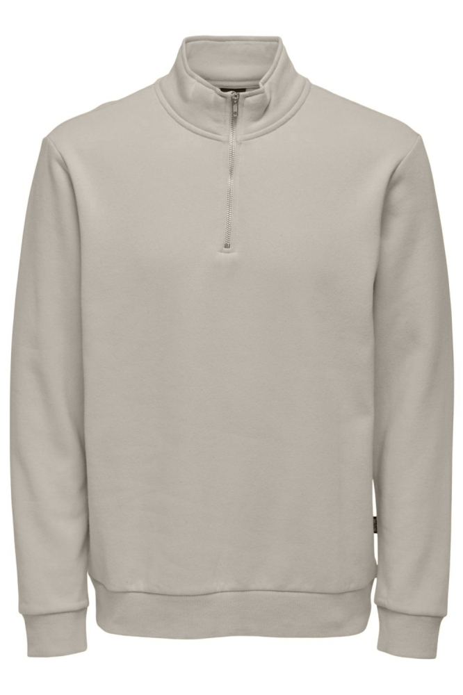 ONSCERES HALF ZIP SWEAT NOOS 22019055 SILVER LINING